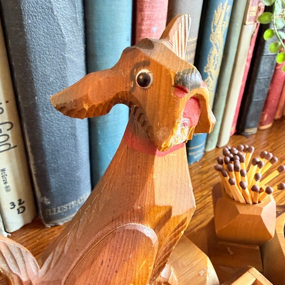 1940's Hand Carved Tramp Art Dresser Valet - Picture 7 of 17